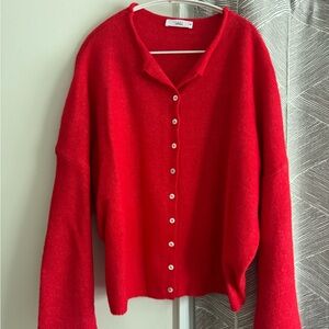TALULAH Vibrant Red Women's Cardigan